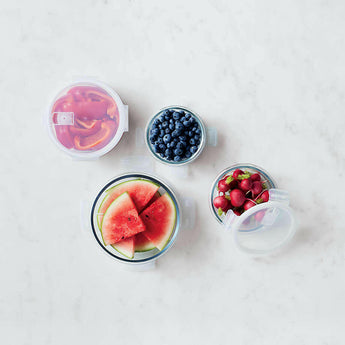 Caja y barril redondo de 8 piezas Cristal Set de almacenamiento.