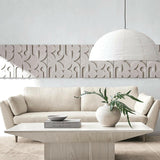 Mesa de centro rectangular Icon de madera de pino encalada de 60".