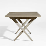 Andorra 91"-112" Gris Madera Exterior Mesa de comedor extensible.