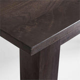 Euskera 82"-118" Charcoal Mesa de comedor rectangular extensible de madera gris.