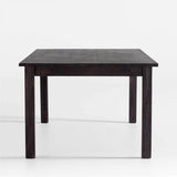 Euskera 82"-118" Charcoal Mesa de comedor rectangular extensible de madera gris.