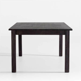 Euskera 82"-118" Charcoal Mesa de comedor rectangular extensible de madera gris.
