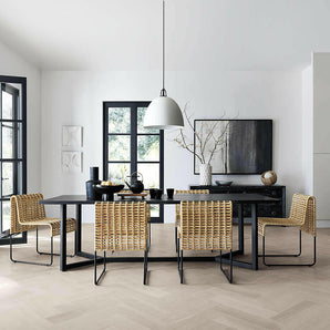 Silla de comedor de ratán natural Chaparral.