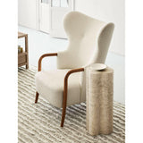 Silla acentuada Laso White Boucle.