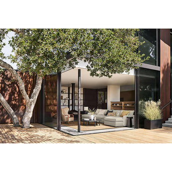 Jardinera negra rectangular Walker 19".