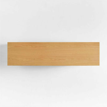 Cómoda de 6 cajones de ratán y madera de roble natural Campagna.