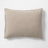 Lino europeo natural ™-Certified Linen Clay Taupe Standard Bed Pillow Sham.