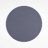 Mantel Individual Redondo Reversible de Piel de Fieltro Gris Rizzo.