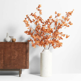 Rama de hoja de roble de imitación naranja 66".