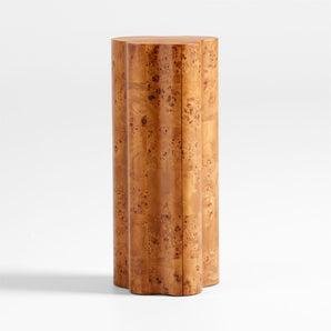Mesa alta para bebidas Fleur de madera de burl