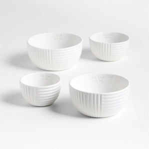 Tazas medidoras de cerámica blanca Hanno.