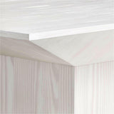 Mesa de centro rectangular Icon de madera de pino encalada de 60".