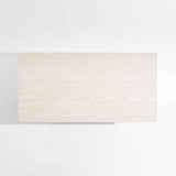 Mesa de centro rectangular Icon de madera de pino encalada de 60".