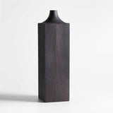 Izumo Jarrón grande de madera oscura 18".