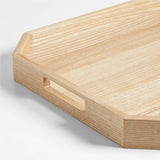Bandeja rectangular de madera de fresno natural Kanso.