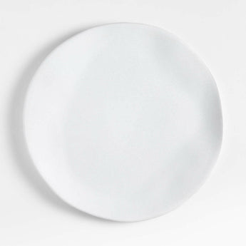 Plato llano de gres blanco Pétalos de Laura Kim.