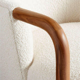 Silla acentuada Laso White Boucle.