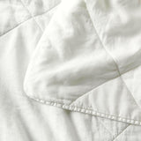 FLAX EUROPEO ™-Lino certificado Blanco Crujiente King Almohada acolchada Sham.