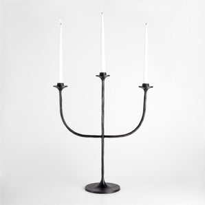 Candelabro Tridente de Metal Maloy