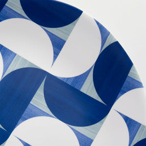 Plato de Ensalada de Melamina Azulejo Azul Marin.