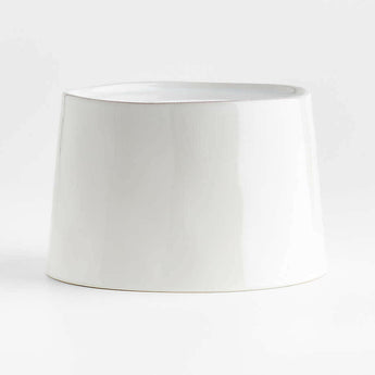 Soporte dispensador de bebidas de cerámica blanca Marin.