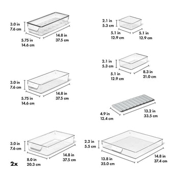 OXO ® Good Grips Juego de 8 Organizadores de Nevera.