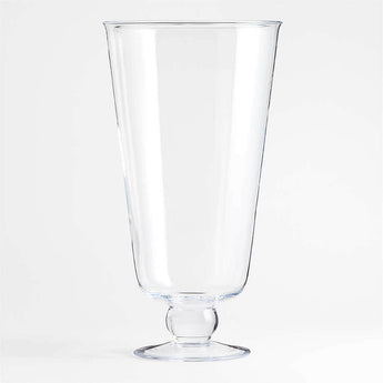 Ophelia Clear Soplado a mano Cristal Jarrón alto 22".