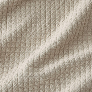 Algodón orgánico Beige arena Full/Queen Coverlet.