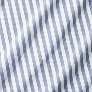 Oxford Shirting Luz Indigo Azul Algodón orgánico Reversible Estándar Cama Almohada Sham.