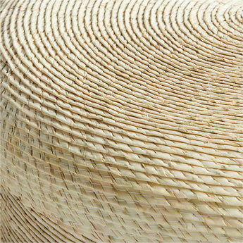 Papelera mediana tejida Palmera con tapa.