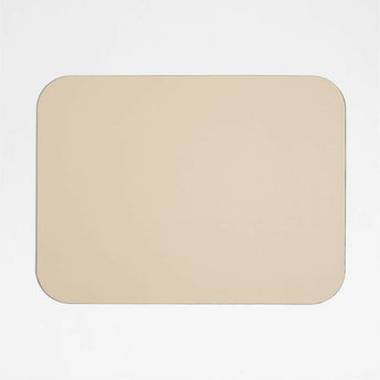 Mantel Individual Rizzo Easy Care de Piel Reciclada Reversible Azul Marino y Natural Rectangular.