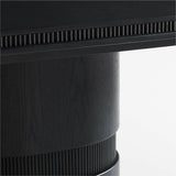 Roseau 48"-70" Charcoal Mesa de comedor extensible de madera negra.