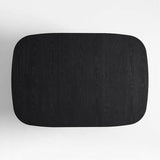 Roseau 48"-70" Charcoal Mesa de comedor extensible de madera negra.