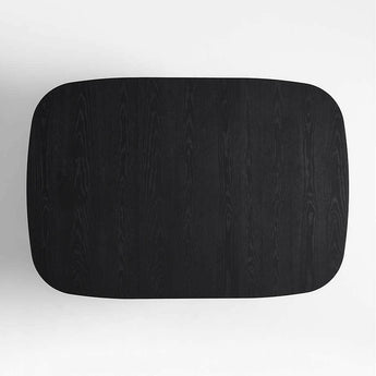 Roseau 48"-70" Charcoal Mesa de comedor extensible de madera negra.