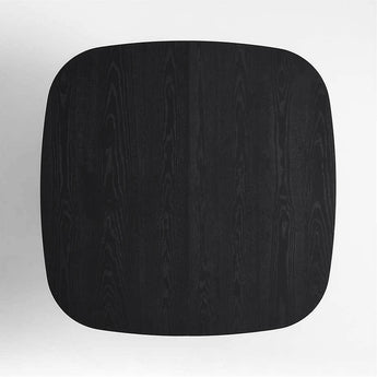 Roseau 48"-70" Charcoal Mesa de comedor extensible de madera negra.