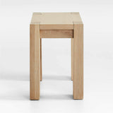 Mesa auxiliar de madera de roble blanco natural Terra.
