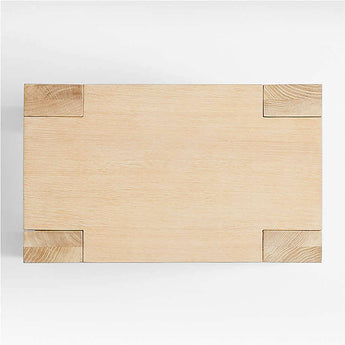 Mesa auxiliar de madera de roble blanco natural Terra.