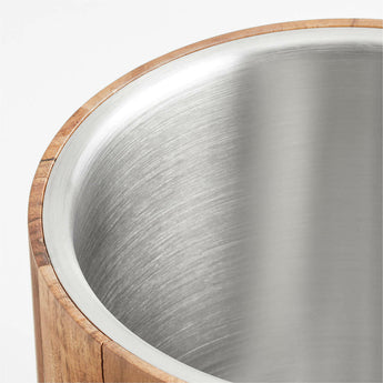 Bote pequeño de madera Tondo.