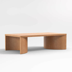 Mesa de centro rectangular Virage de madera de roble marrón claro de 54".