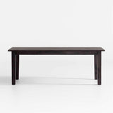 Euskera 82"-118" Charcoal Mesa de comedor rectangular extensible de madera gris.