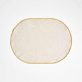 Mantel Individual Amarillo de Lino de Fácil Cuidado.