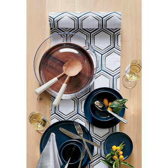 Ensaladeras de madera y mármol, juego de 2.