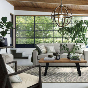 Jardinera alta de fibra de piedra Saabira.