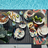 Plato llano de melamina Faux Bois.