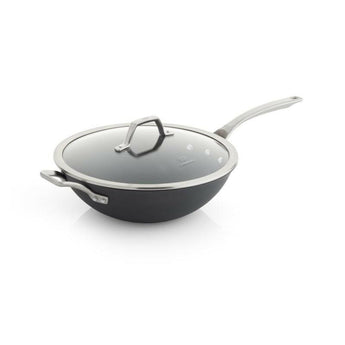 Calphalon Calphalon ® Signature 12" Wok antiadherente de fondo plano con tapa.