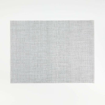 Mantel individual de vinilo chilewich ® rectangular crepé plateado fácil de limpiar.