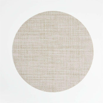 Mantel Individual Crepé Neutro Redondo.