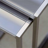 Mesas Nido de Dunas con Pintado Cristal Juego de dos.