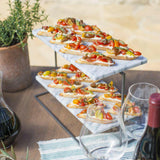 Servidor de 2 pisos de mármol de cocina francesa.