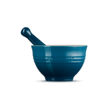 Le Creuset Mortero Verde azulado profundo.
